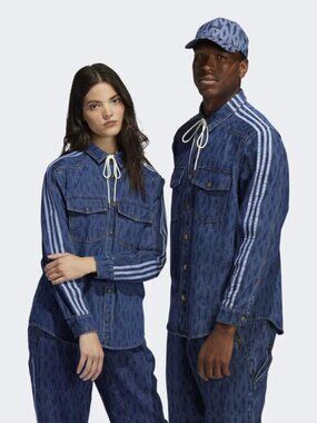 adidas x IVY PARK Blue Denim Monogram Track Jacket H61704
